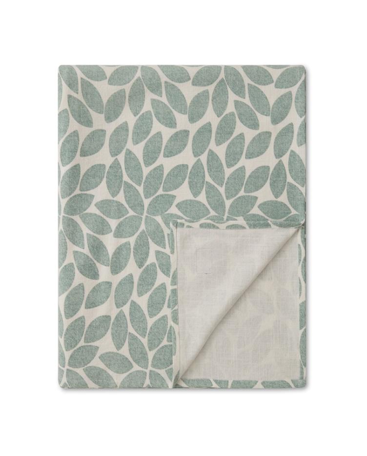 Printed Leaves Organic Cotton Tablecloth 150x250